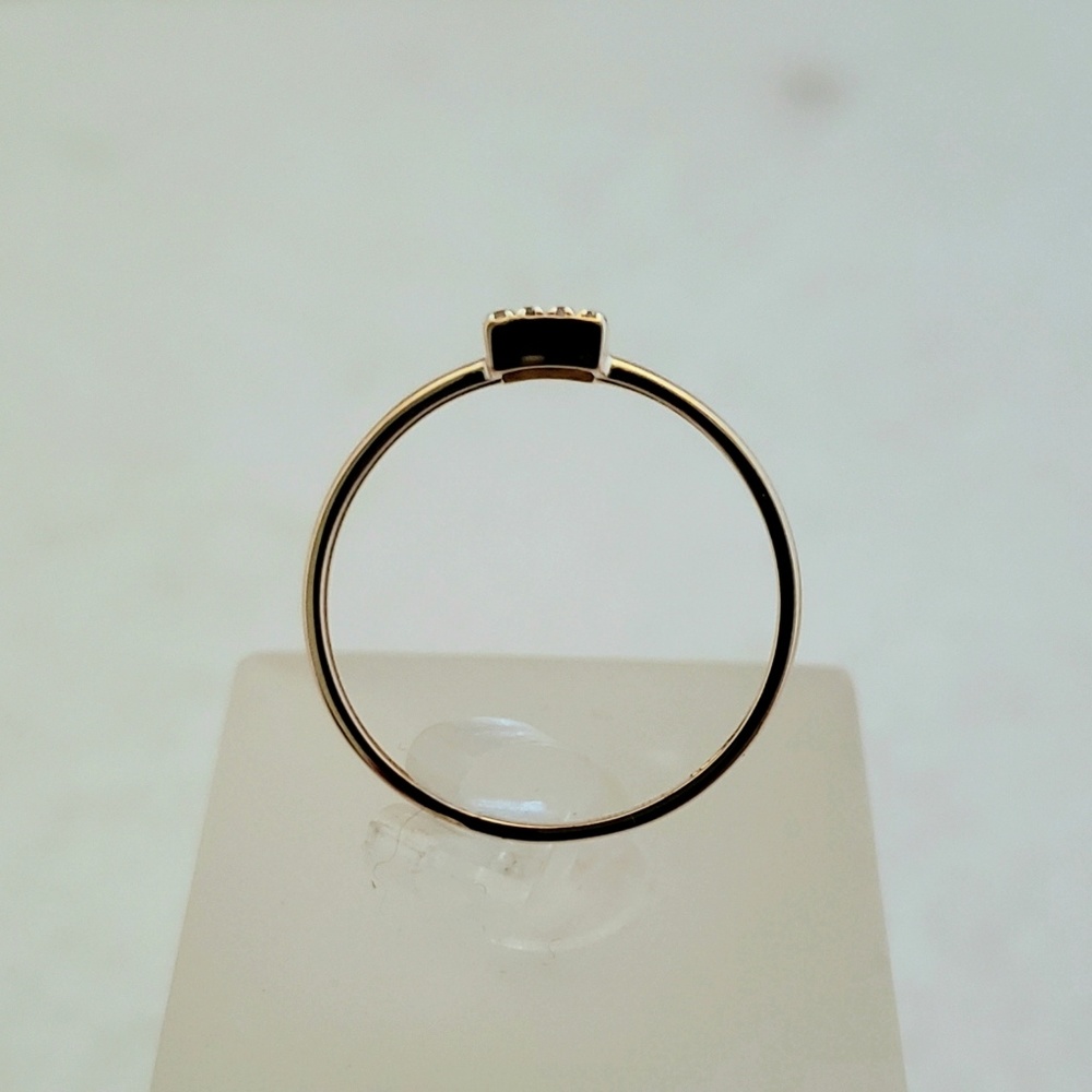 Delicate 14k Rose Gold & Diamonds Ring - Picture 4 of 7